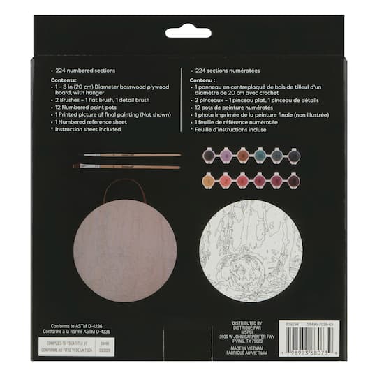 8" Jack-o'-Lantern Paint-by-Number Plywood Surface Kit by Artist's Loft®